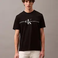 【交个朋友专属】Calvin Klein/卡尔文·克雷恩SS TP RPT LYRD LG CR Black 短袖