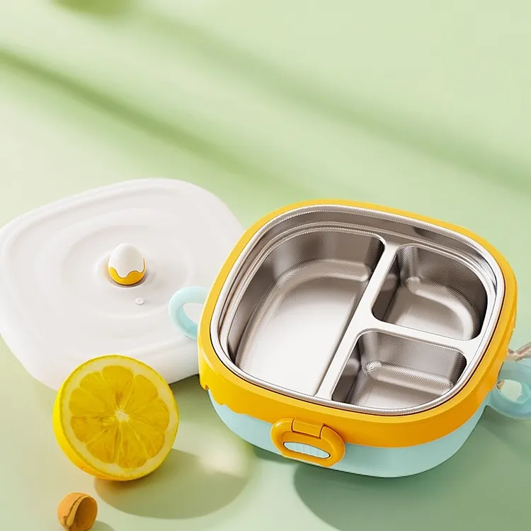 儿童餐盘宝宝注水保温碗316不锈钢耐摔便捷式婴儿专用恒温辅食碗