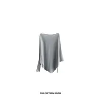 The pattern room | 量感松弛冷悬垂精织三角罩衫上衣