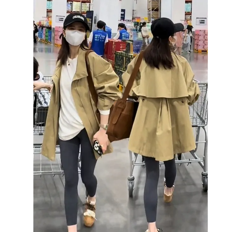 高级感气质显瘦中长款风衣女春秋新款宽松百搭小个子时尚休闲上衣
