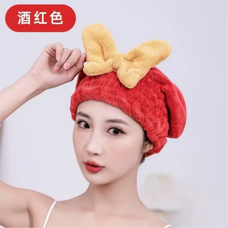 珊瑚绒新款干发帽浴帽吸水速干女沐浴包头擦头神器干发帽速干帽子
