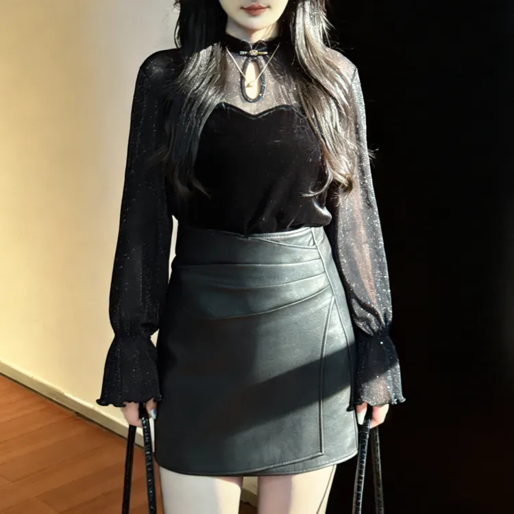 赫饰大码女装打底衫女内搭可外穿新中式气质胖小众炸街高级感女装