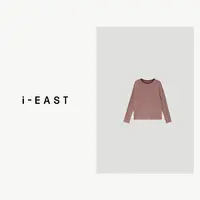 i-EAST 海盐奶桃~撞色条纹设计感长T恤上衣-4Q SY0305