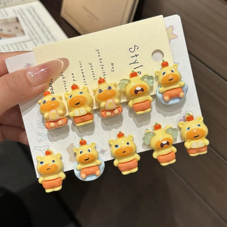 可爱水豚噜噜迷你鸭嘴夹奶呼呼卡通少女碎发刘海夹网红ins风发夹
