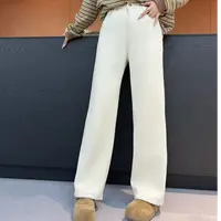 桑梓  秋冬阔腿裤显瘦高腰冬季加绒直筒裤250139