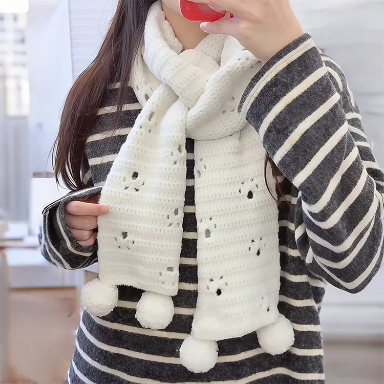 冬季新款猫咪踏雪围巾手工编织diy材料糯米云朵绵绵线送女友礼物