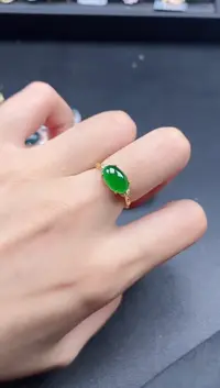 翡翠戒指银S925镶嵌51511