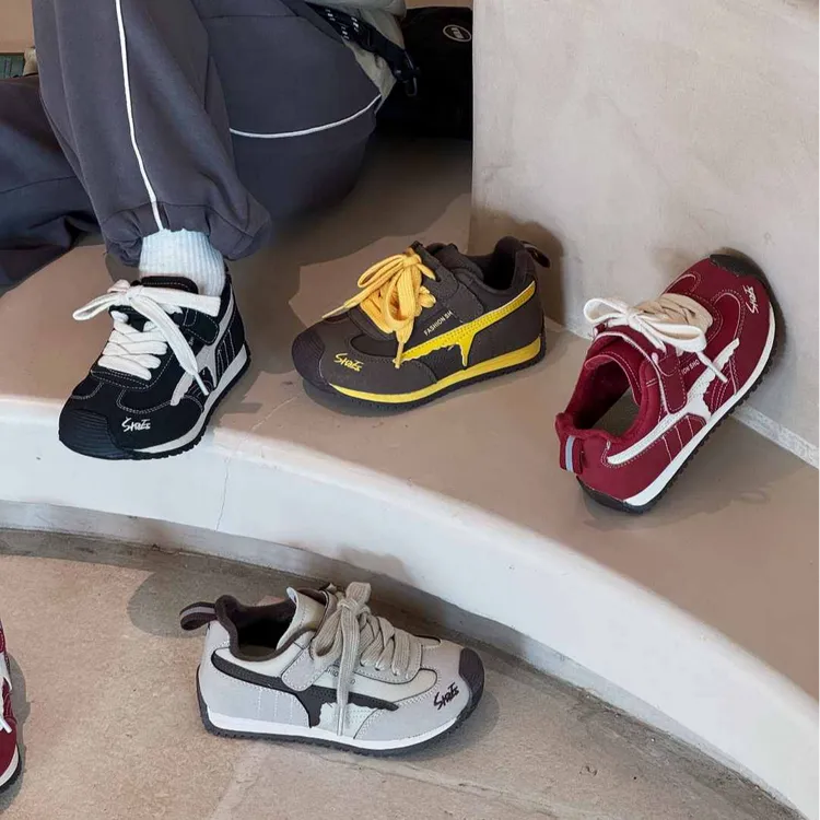 TomoKids【秋日余晖】潮流学生韩系板鞋秋季新款美拉德透气防滑休闲