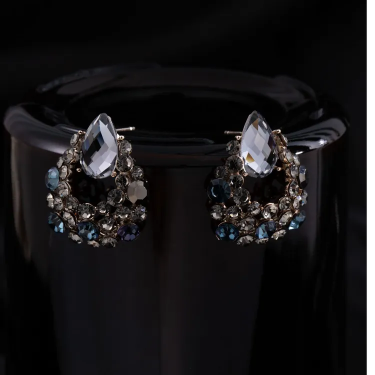 铜合金合成锆石耳饰 【LANSE 新年系列·爱的泪花】小众高级百搭耳环