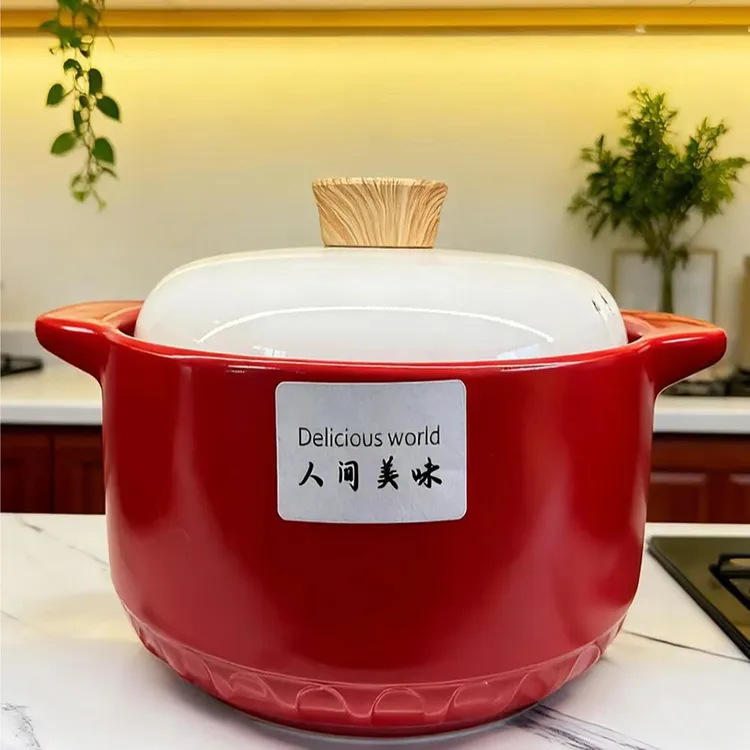 4.5升砂锅养生锅炖锅煮粥煲汤炖排骨耐高温煲明火燃气厨房配件