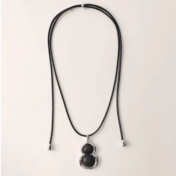 铜布艺项链 葫芦吊坠长款项链2025新款高级感时尚大气毛衣链配饰