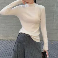 【十一甄选】云端韩系配色半高领打底衫23207-1