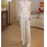 珩绣2025短袖显瘦无袖气质夏季时尚两件套减龄JS-2826