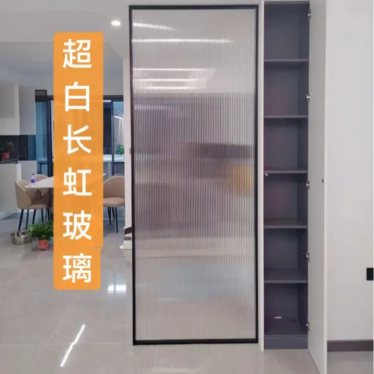 超白钢化长虹玻璃隔断现代简约入户门客厅卫生间洗手台半墙屏风