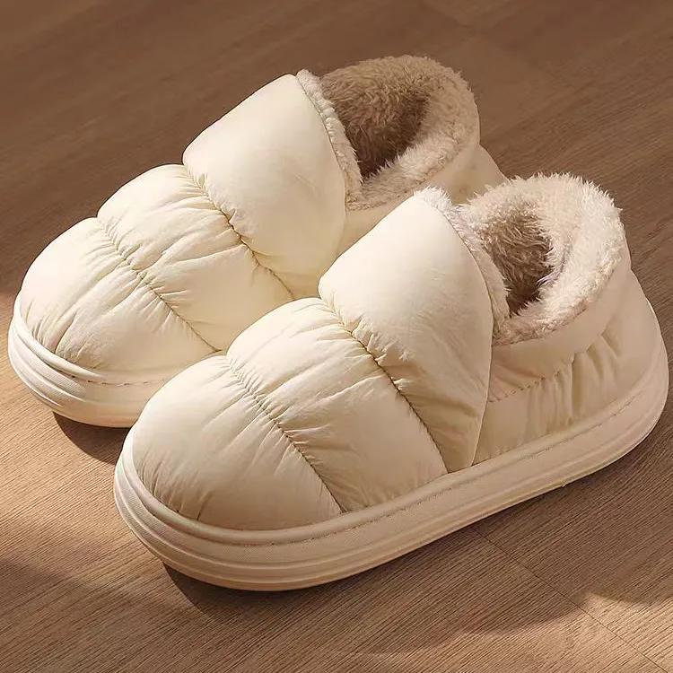 猫力棉拖鞋女士2025新款冬季包跟室内家居羽绒防水防滑保暖外穿