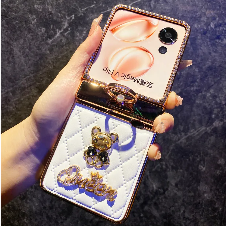 适用荣耀MagicVFlip2手机壳铰链全包防摔小米mixflip2折叠屏purax