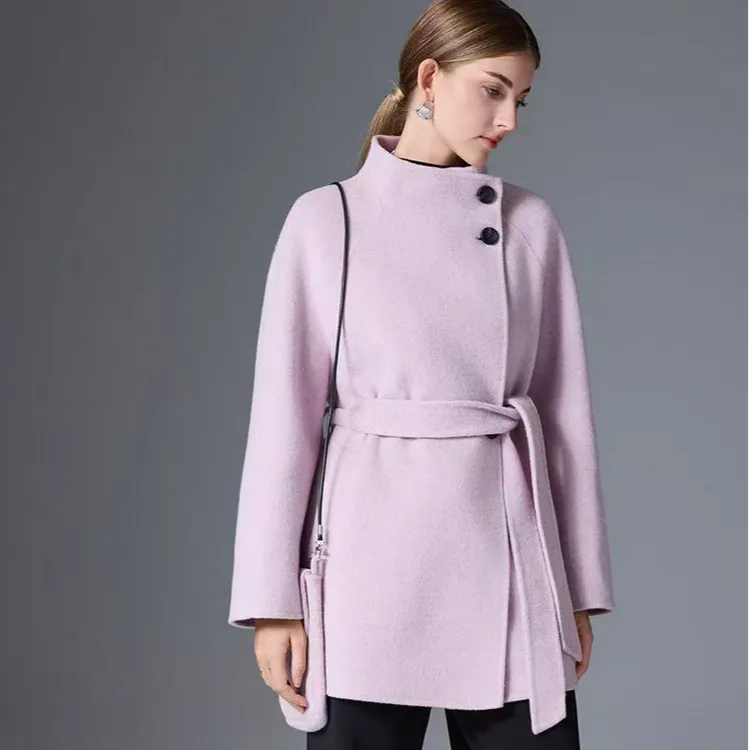 专柜正品女装2025年秋冬季新款时尚气质显瘦绵羊毛双面大衣女