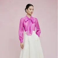【晨粉专享价】高级感通勤经典蝴蝶结优雅气质衬衫上衣女