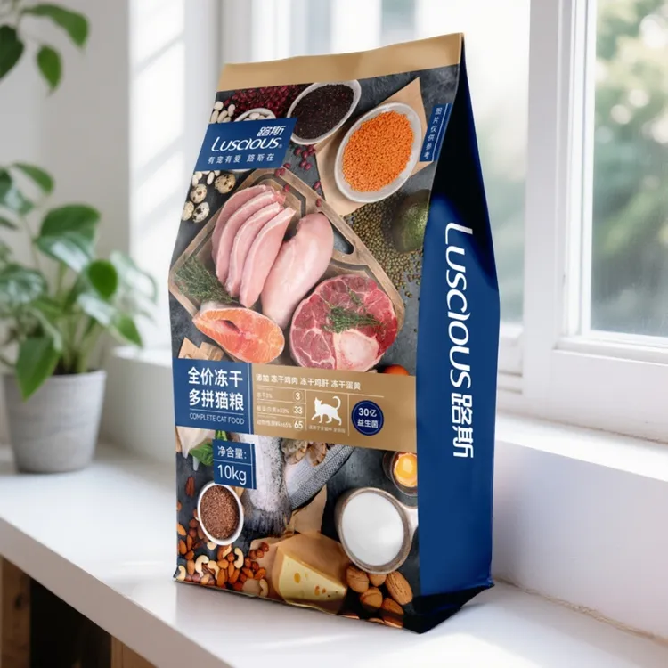 路斯冻干猫粮10kg蓝猫成幼猫专用全价营养20斤装大包猫主粮