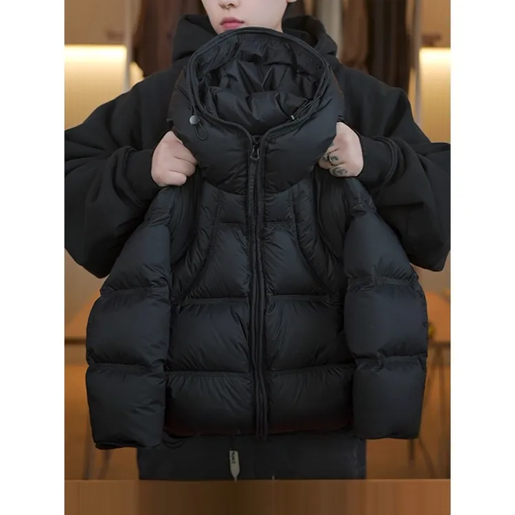 【双倍充绒】儿童冬季新款韩系加厚男童连帽白鸭绒羽绒服男女同款