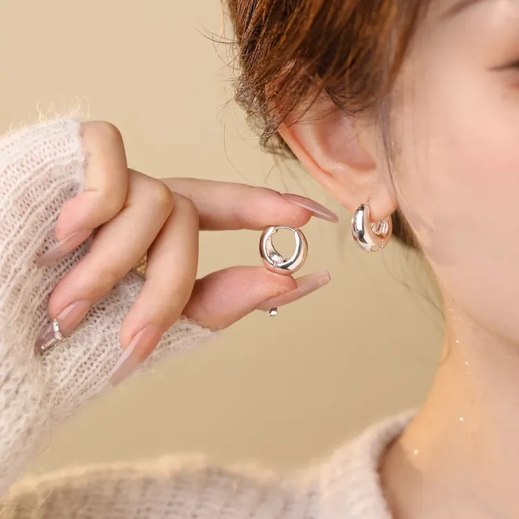 合金耳饰 【水滴耳扣】早春高贵原创设计耳环高级感耳扣精致百搭