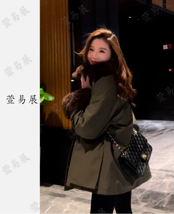 冬季爆款90派克白鹅绒可拆卸毛领鹅绒服