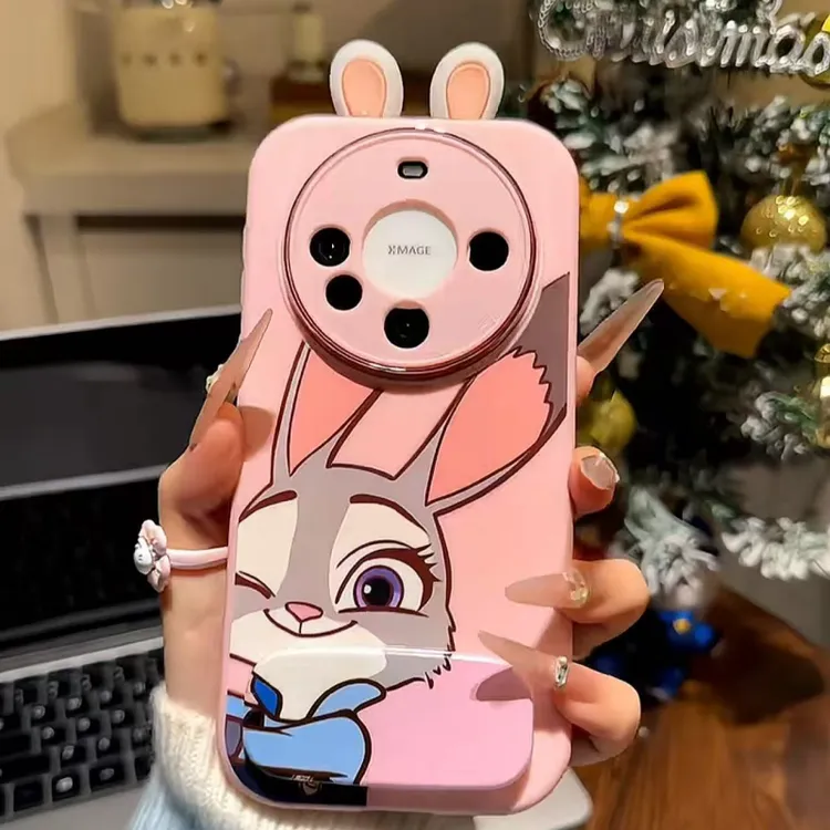 适用小米17promax尼克朱迪支架手机壳红米K80情侣Note14苹果17pro