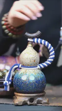 【闪购商品】WV131漆艺酒葫芦不包手串及旋转底座
