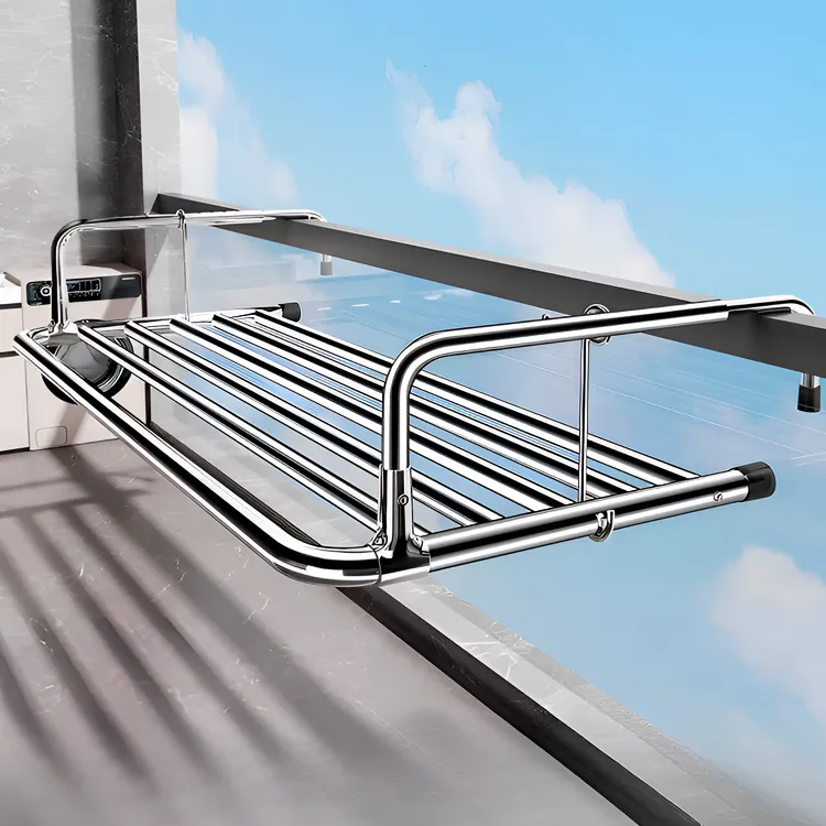 阳台晾衣晒鞋子神器免安装室内窗外墙上晒衣架窗台护栏晒衣服架子