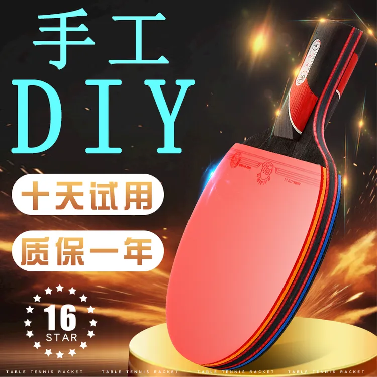 比赛乒乓球拍专业级成人加重碳素球拍七八九十星成品乒乓球拍一套