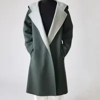 秋季女款气质时尚中长款羊毛大衣1641