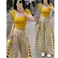【666】925/9505  韩系设计感小众显瘦阔腿牛仔裤