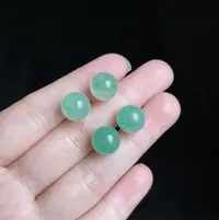 【玉总专属】非洲翠圆珠耳钉多样性发一B040507