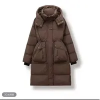 时尚洋气冬季新款加厚连帽中长款保暖棉服外套8810#