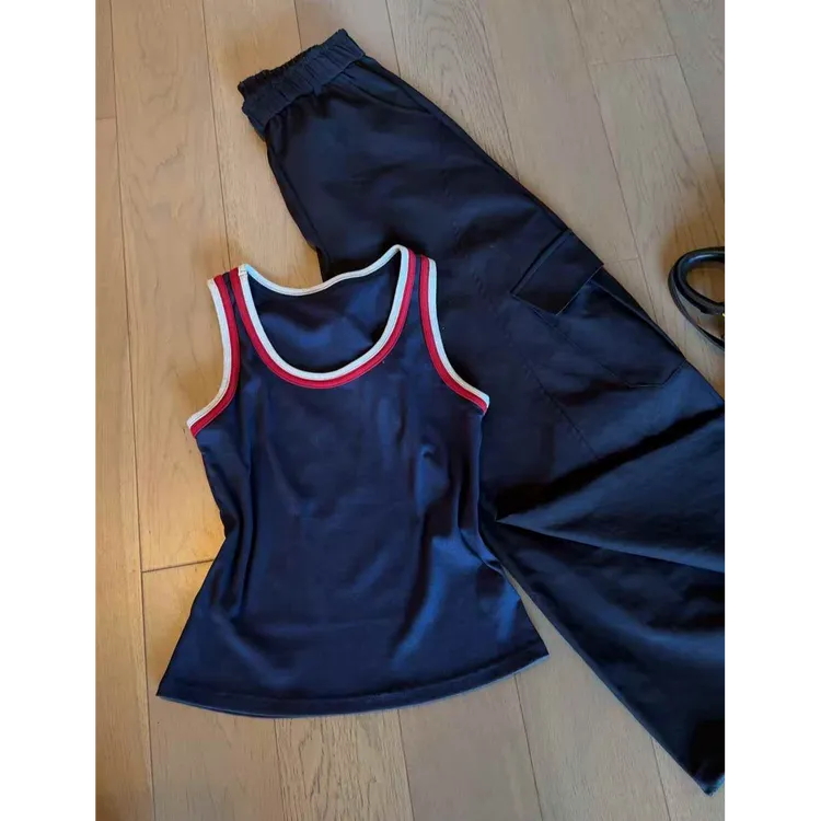 TY5 【拼色背心】韩系简约显瘦百搭拼色背心（衣长52）