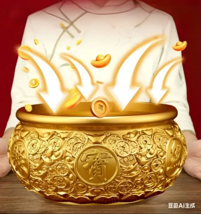 超大【直径31厘米16斤】内雕刻蟾蜍钱币聚宝盆公司店铺家居装饰摆件