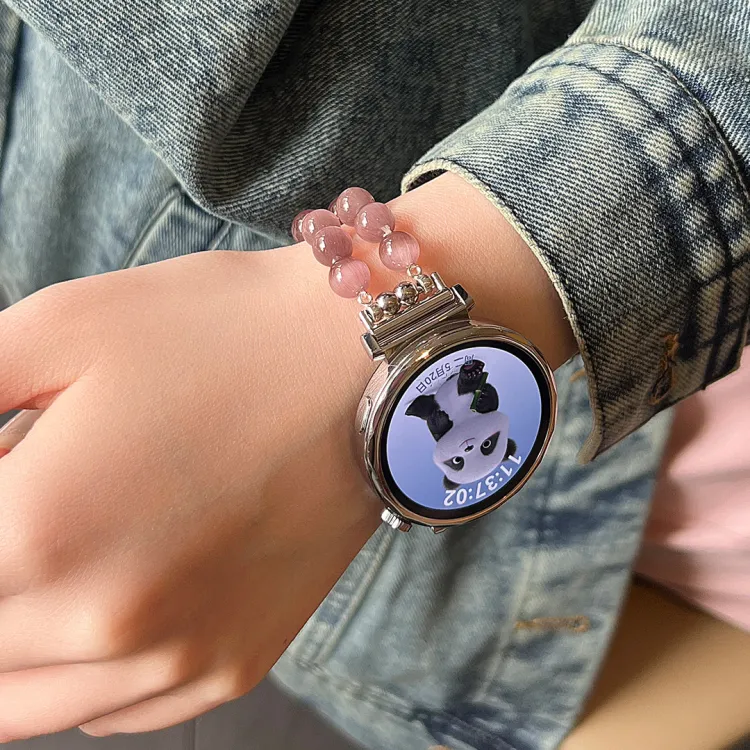 适用华为表带GT5gt3新款水晶石Pro荣耀watch女生女款华为表带