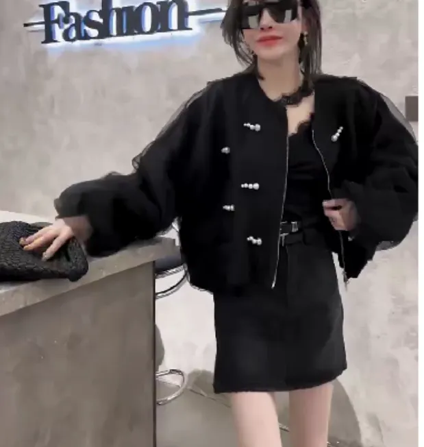 2025春季新款时尚女装网红气质爆款百搭洋气外套半身裙珍惜01