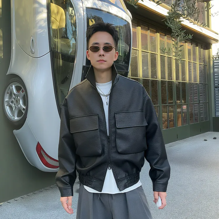 2025秋季新款美式复古美拉德皮衣外套男女同款