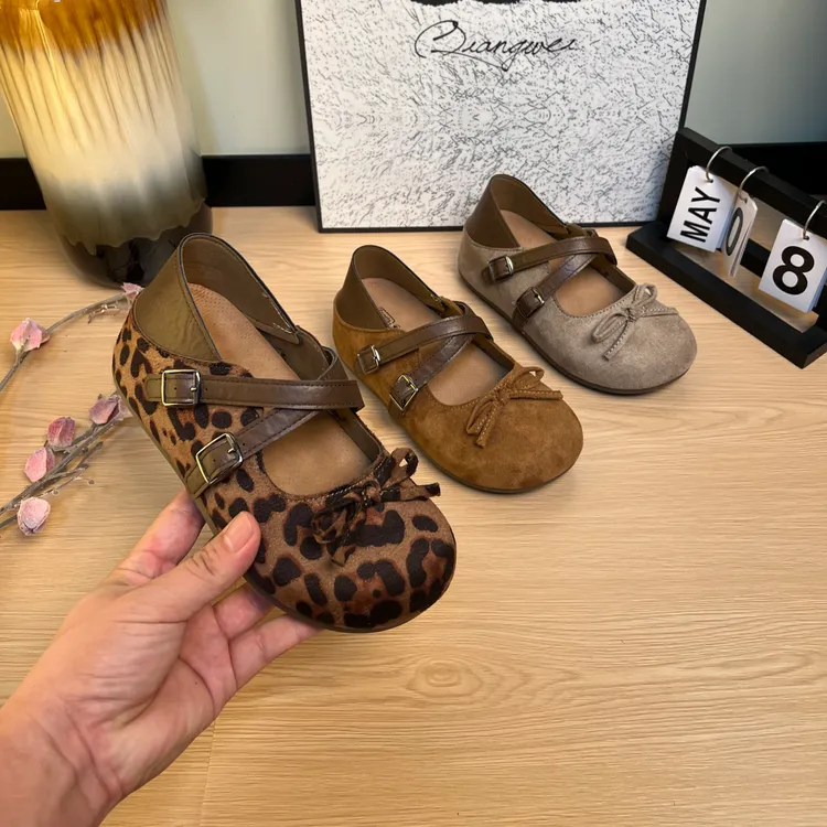 性感豹纹勃肯鞋女2025年秋季新款透气百搭欧若风休闲一脚蹬玛丽珍