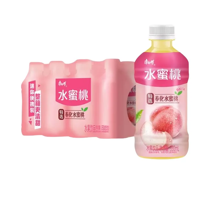 【9瓶包邮】康师傅水蜜桃饮品新旧包装随机发330ml*8瓶