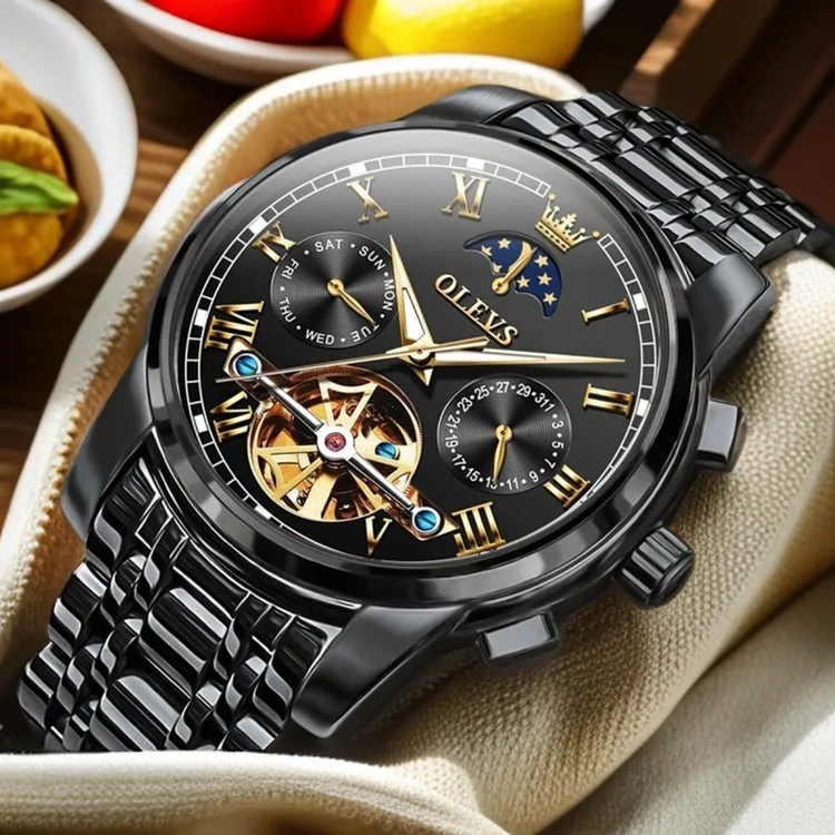 男士手表男新款正品品牌机械表时尚防水学生潮流运动机械男表十大