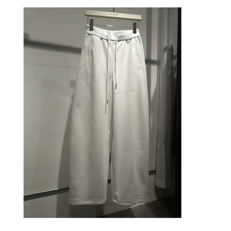 2026休闲裤加绒厚款阔腿裤冬季纯色秋冬休闲镰刀裤女士K88050