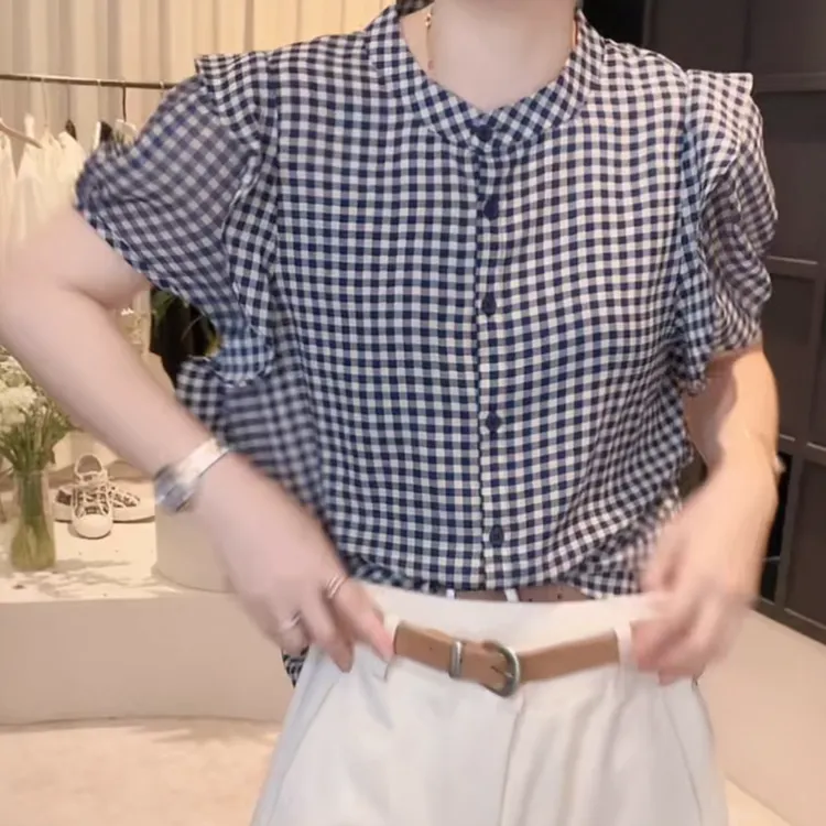 圆领设计感时尚百搭短袖女2025夏季新款百搭时尚休闲上衣显瘦小众