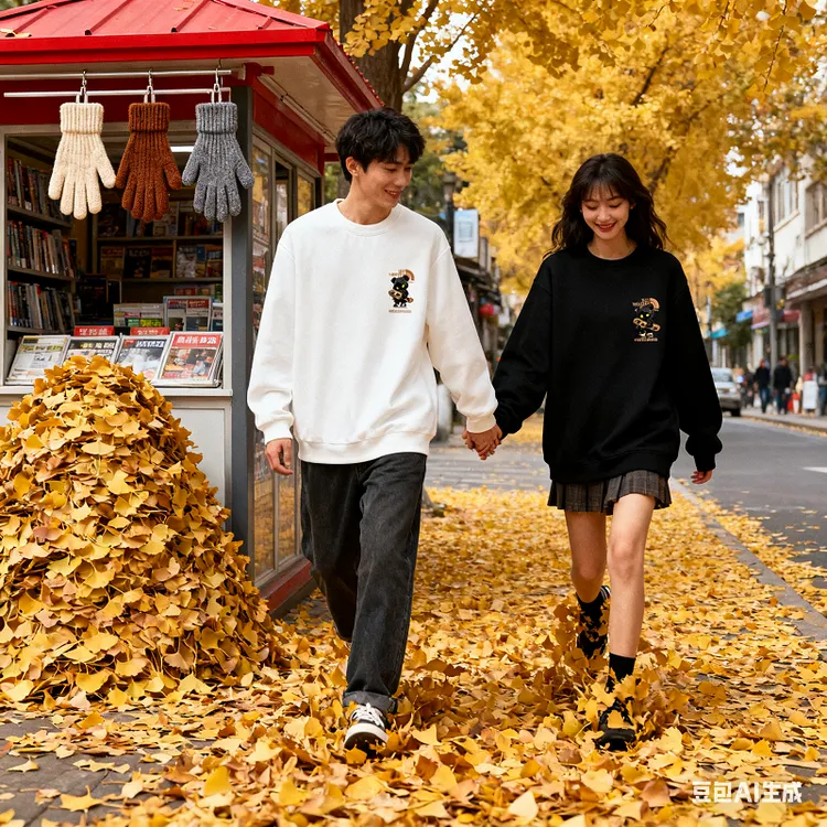 暴力熊男卫衣新款男装秋季爆款2025情侣同款轻奢痞帅长袖上衣商品图