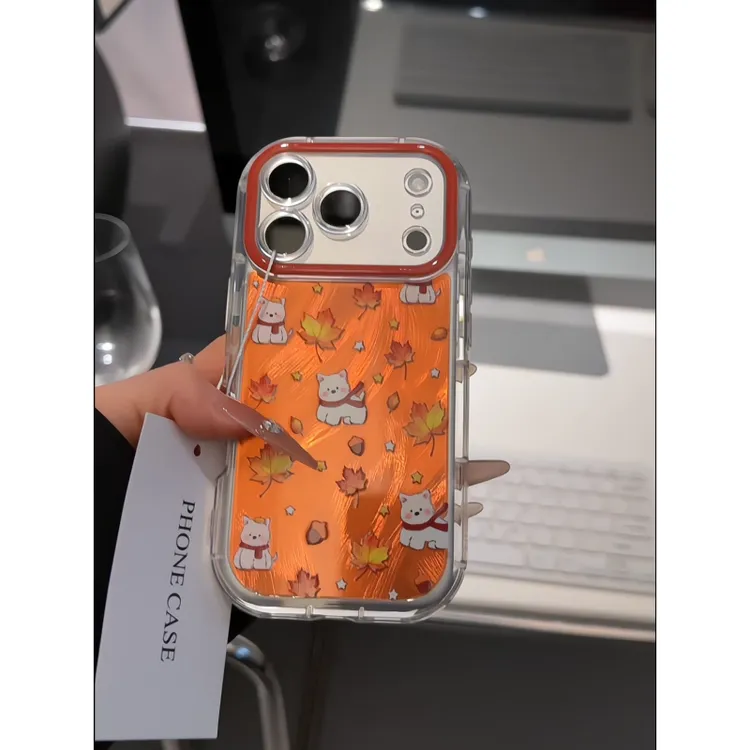 枫叶西高地适用苹果17手机壳新款华为小众vivo高级小米15羽纱OPPO