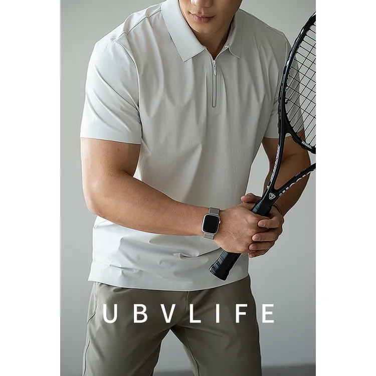 【UPF50+】7A抗紫外线凉感半拉链运动短袖T恤男2025夏季新款健身服