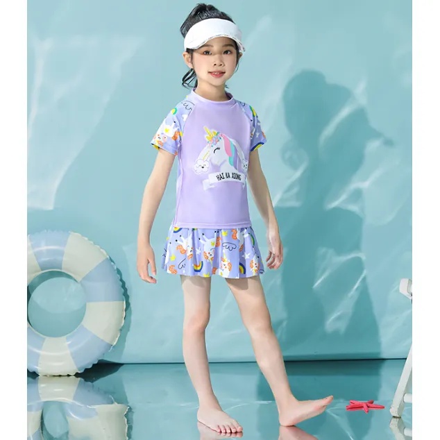 2025夏季女童分体泳衣休闲时尚韩版洋气防晒速干舒适儿童泳装潮流