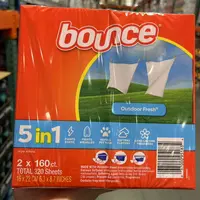 costco代购美国Bounce邦氏柔软纸香衣纸 烘干机用160片织物柔软纸