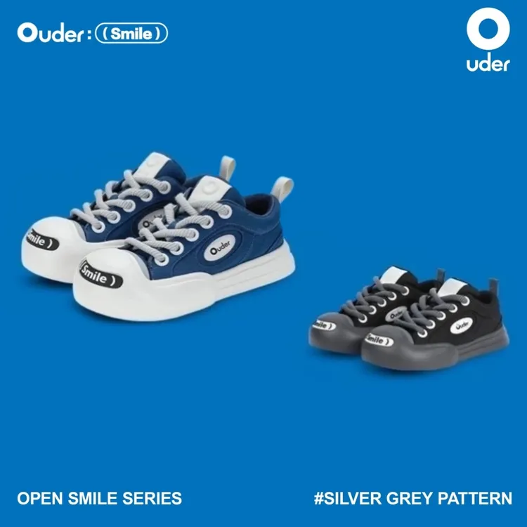 【现货专享】Ouder “smiler”低帮厚底圆头大头鞋开口笑百搭帆布鞋